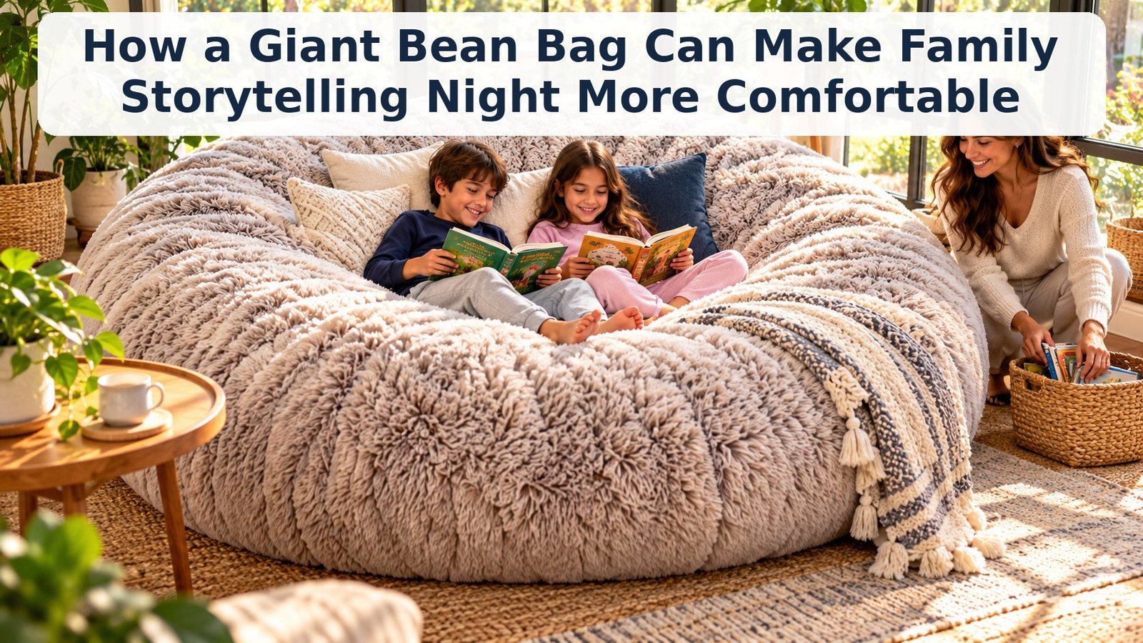 How a Giant Bean Bag Can Make Family Storytelling Night More Comfortable